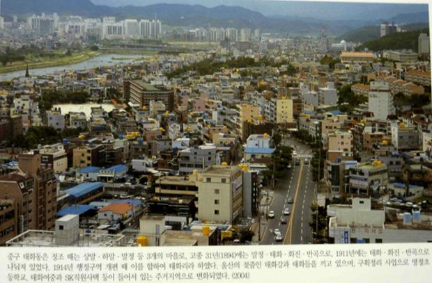 구획정리후 태화동 전경(2004)