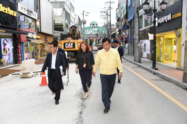 시계탑사거리보행환경개선사업현장