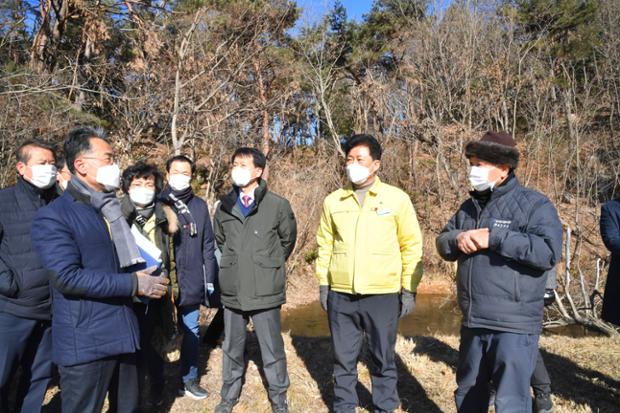 입화산야영장 현장간부회의(학 사육 관련)