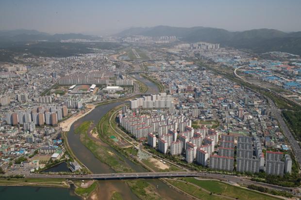 동천강주변 시가지전경