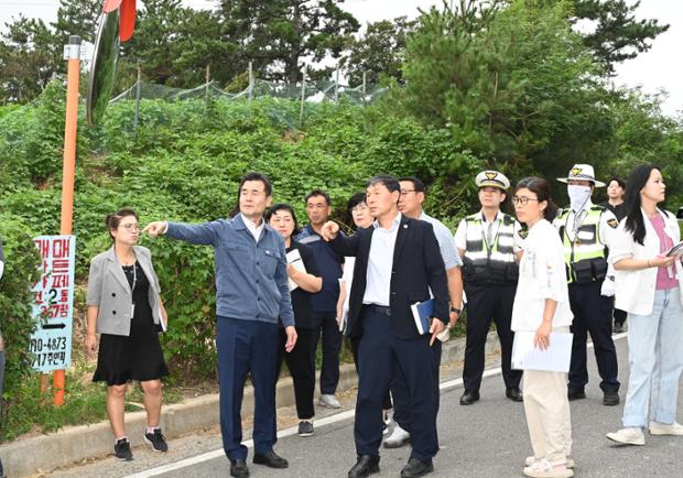 황방산맨발등산로 임시주차장 설치 관련 현장점검